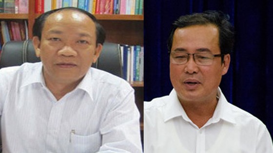 Ông Đinh Văn Thu và ông Huỳnh Khánh Toàn (phải)
