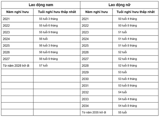 Chính phủ ban hành quy định mới về tuổi nghỉ hưu ảnh 2
