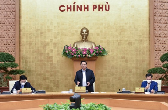 Thủ tướng Phạm Minh Chính chủ trì họp Chính phủ. Ảnh: VIẾT CHUNG