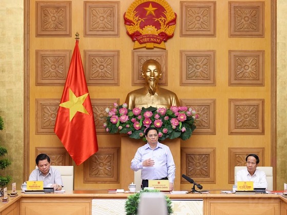 Thủ tướng Phạm Minh Chính chủ trì họp BCĐ công trình trọng điểm. ẢNH: VGP