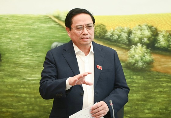 Thủ tướng Phạm Minh Chính phát biểu tại phiên thảo luận tổ, chiều 24-10. Ảnh: QUANG PHÚC