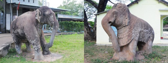 Cặp tượng voi đá thành Đồ Bàn ở tỉnh Bình Định được công nhận bảo vật quốc gia