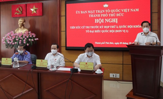 Cử tri TP Thủ Đức kiến nghị nhiều vấn đề liên quan đến phòng chống dịch Covid-19 ảnh 1