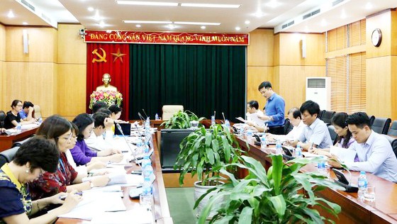 Tổ công tác của Thủ tướng kiểm tra hoạt động công vụ tại Bộ VH-TT-DL, tháng 7-2019. Ảnh: TUẤN THANH