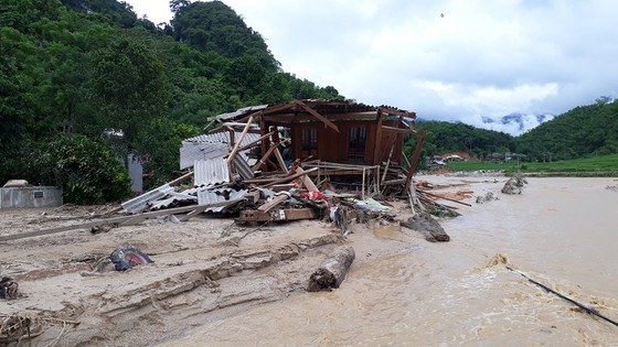 Hiện trường trận lũ quét kinh hoàng xảy ra tại bản Sa Ná (xã Na Mèo, huyện Quan Sơn, Thanh Hóa) tháng 8-2019