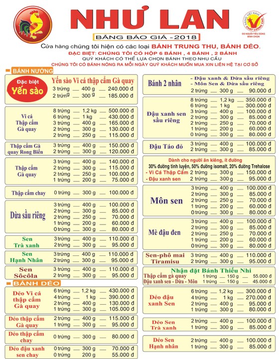 Bánh Trung thu Như Lan: Thương hiệu của niềm tin và chất lượng ảnh 1 Bánh Trung thu Như Lan: Thương hiệu của niềm tin và chất lượng ảnh 1