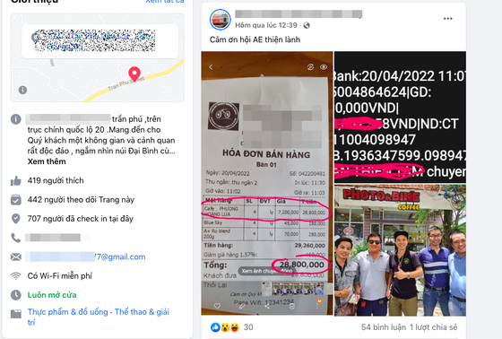 Thực hư hoá đơn 28,8 triệu đồng/4 ly cà phê tại Bảo Lộc ảnh 1 Thực hư hoá đơn 28,8 triệu đồng/4 ly cà phê tại Bảo Lộc ảnh 1