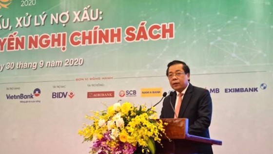 Phó Thống đốc NHNN Nguyễn Kim Ảnh phát biểu. Ảnh:VGP.