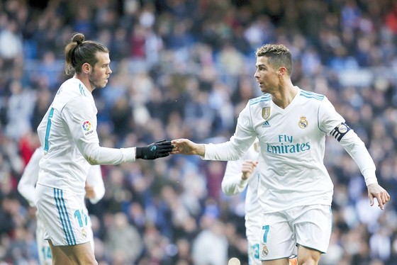 Bale được cho rất mừng khi Ronaldo ra đi. Ảnh: Getty Images