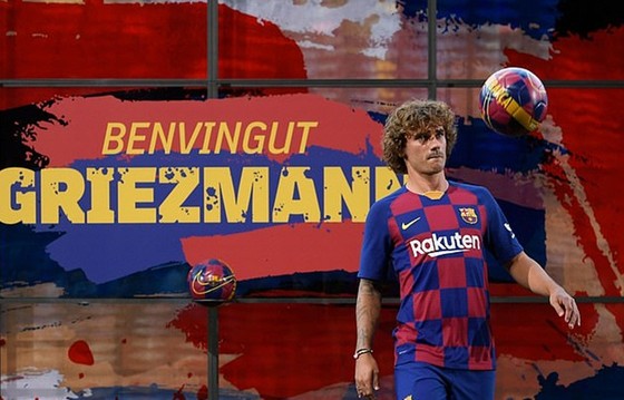 Antoine Griezmann chính thức ra mắt ở Barcelona. Ảnh: Getty Images      