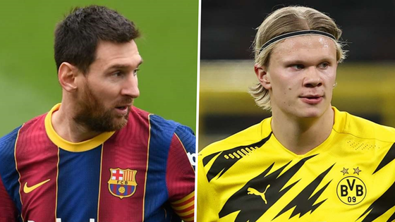 Lionel Messi mong chờ được chơi bóng cạnh Erling Haaland. 