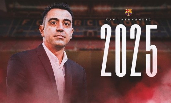 HLV Xavi đã gia hạn hợp đồng với Barcelona thêm một mùa giải cho đến tháng 6-2025.