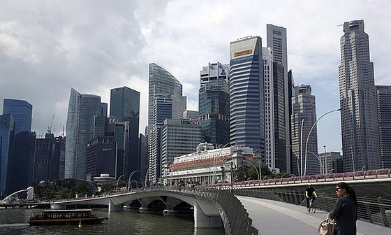  Một góc khu phố tài chính của Singapore. Ảnh:REUTERS
