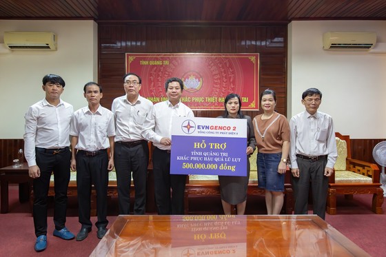 GENCO 2 hỗ trợ UBMTTQVN tỉnh Quảng Trị 500 triệu đồng để khắc phục hậu quả lũ lụt