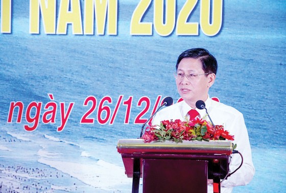 Ông Lê Ngọc Khánh, Phó Chủ tịch UBND tỉnh, Chủ tịch Hội đồng  giám sát XSKT tỉnh BR-VT phát biểu chỉ đạo tại hội nghị