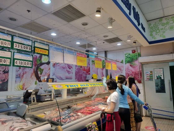 Thịt heo được bày bán tại một siêu thị