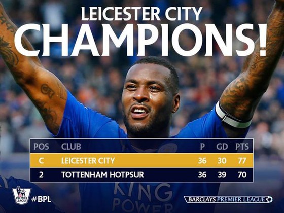 Leicester - nhà vô địch Ngoại hạng Anh mùa giải 2016
