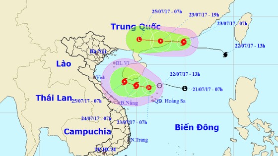 Tin mới nhất về áp thấp nhiệt đới trên biển Đông và cơn bão số 3 ảnh 1