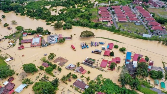 Mưa lớn liên tục ở Malaysia đã gây ra lũ lụt ở một số bang. Ảnh: Bernama