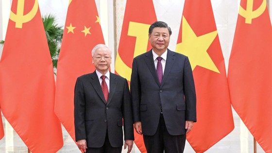 Tổng Bí thư Nguyễn Phú Trọng  và Tổng Bí thư, Chủ tịch Trung Quốc Tập Cận Bình