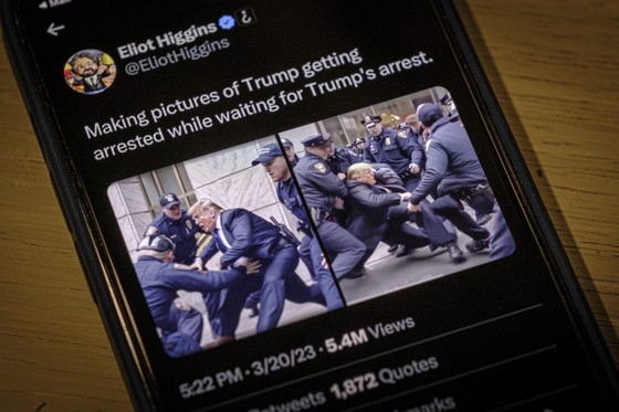 Hình ảnh giả mạo ông Trump bị bắt lan tràn trên mạng, cho thấy sự nguy hiểm của AI
