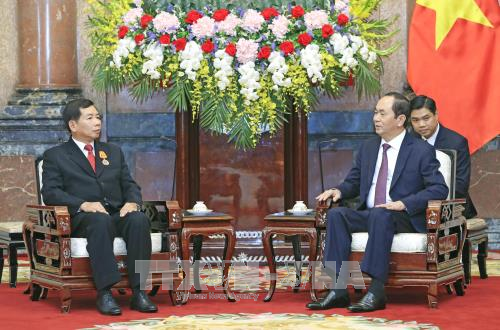 Chủ tịch nước Trần Đại Quang tiếp Chánh án Tòa án nhân dân tối cao Lào ảnh 1