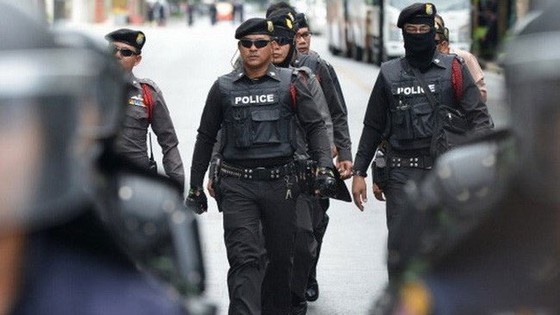 Lực lượng cảnh sát Thái Lan. Ảnh: AP