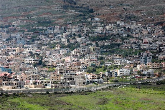 Hình ảnh thị trấn Majdal Shams trên Cao nguyên Golan do Israel chiếm đóng ngày 26-3-2019.