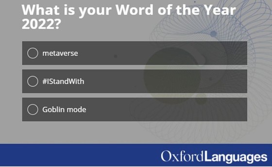 Công chúng bình chọn làm từ nổi bật của năm