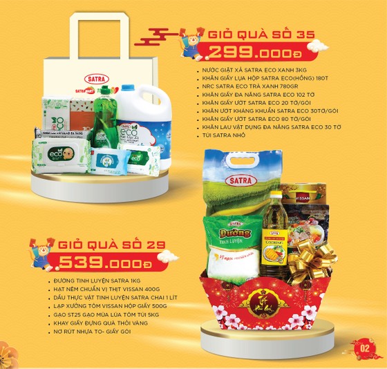 Đa dạng hình thức giỏ quà Tết tại hệ thống bán lẻ SATRA ảnh 1