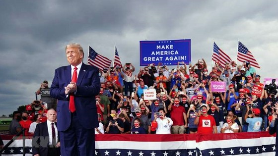 Tổng thống Mỹ Donald Trump tại cuộc vận động tranh cử ở Winston-Salem, bang Bắc Carolina ngày 8-9-2020. Ảnh: AFP/TTXVN