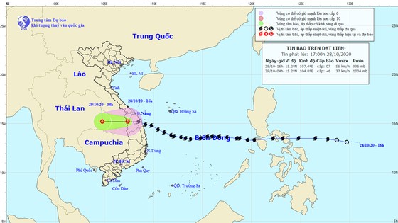 Bão số 9 suy yếu thành áp thấp nhiệt đới, từ Nghệ An đến Quảng Bình có mưa to