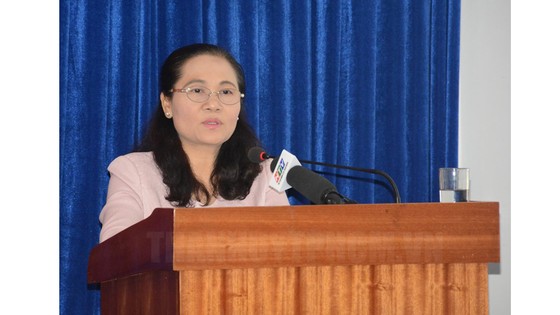 Đồng chí Nguyễn Thị Lệ, Phó Bí thư Thành ủy, Chủ tịch HĐND TPHCM phát biểu chỉ đạo tại hội nghị. Ảnh: thanhuytphcm.vn