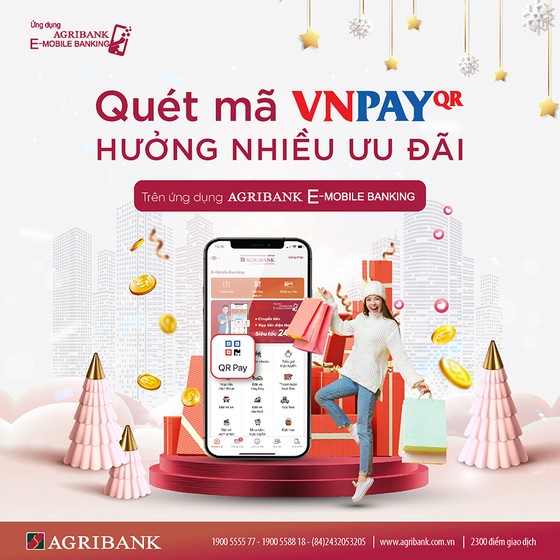 Quét Vnpay QR nhận “mưa” ưu đãi cùng Agribank e-Mobile Banking