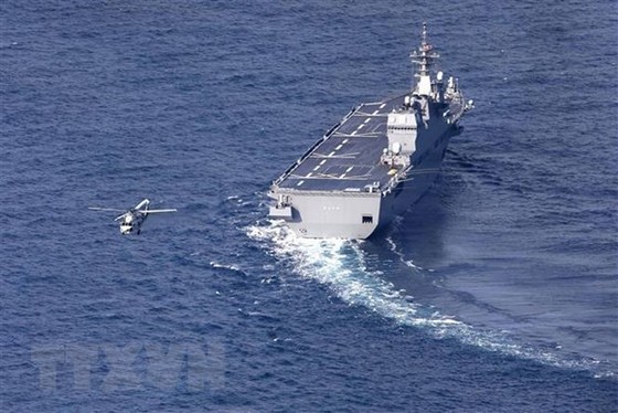 Tàu của Lực lượng Phòng vệ biển Nhật Bản. Ảnh: Kyodo/TTXVN
