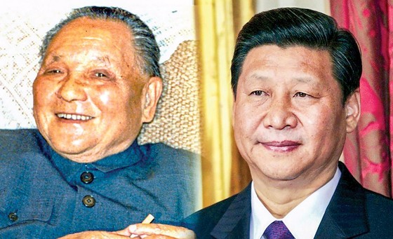 Nếu như ông Đặng Tiểu Bình (trái) thúc đẩy kinh tế đất nước bằng việc ủng hộ người giàu, thì ông Tập Cận Bình chủ trương trấn áp tham nhũng từ các ông trùm là nhà giàu…