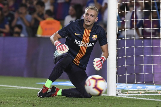 Thủ thành tuyển Đan Mạch Jasper Cillessentrong màu áo Barca.