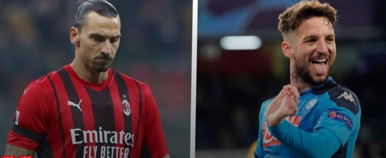 Zlatan Ibrahimovic (Milan) và  Mertens (Napoli)