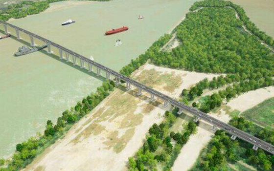 Phối cảnh cầu Nhơn Trạch thuộc dự án đường Vành đai 3, TP Hồ Chí Minh.