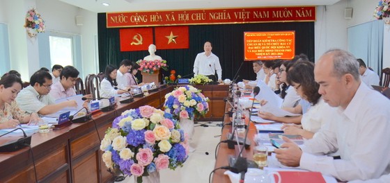Đồng chí Nguyễn Hồ Hải phát biểu chỉ đạo tại quận 3. Ảnh: KIỀU PHONG