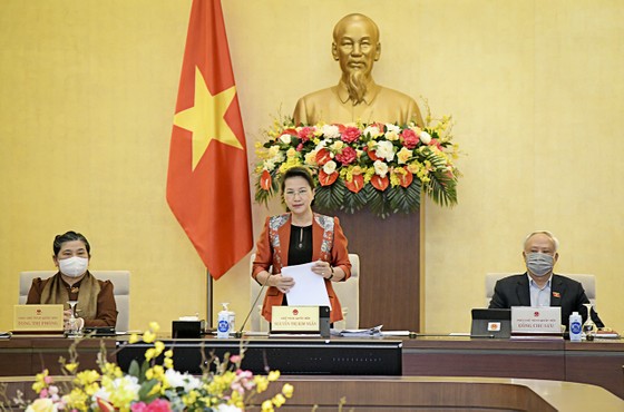 Chủ tịch Quốc hội Nguyễn Thị Kim Ngân phát biểu khai mạc phiên họp 