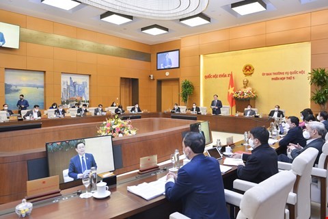 Quang cảnh phiên họp thứ 5 của Ủy ban Thường vụ Quốc hội