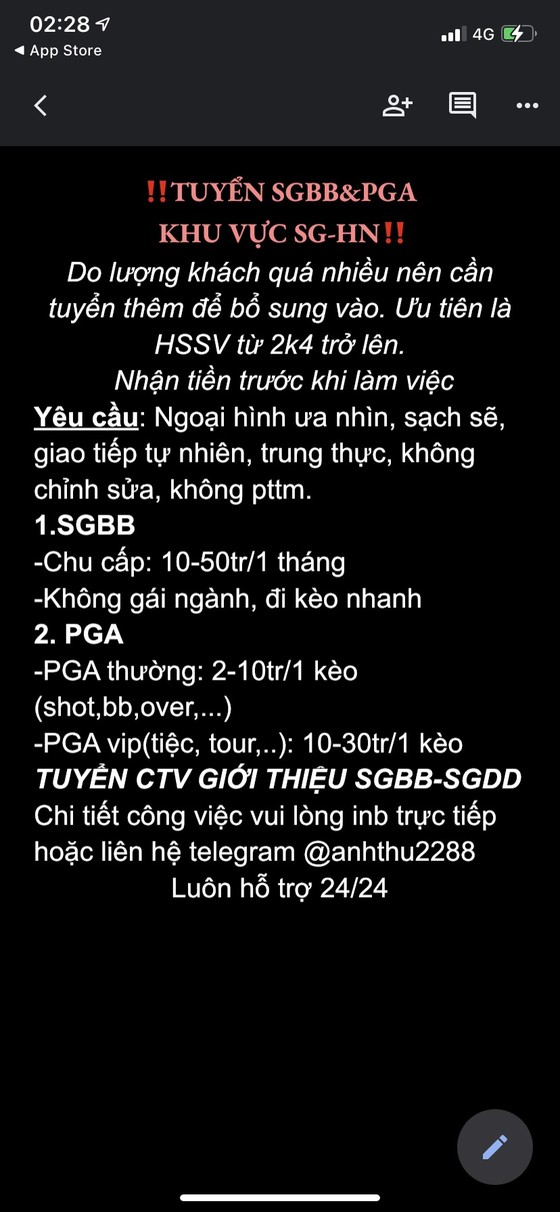 Từ sinh viên trở thành “tú bà online” đường dây mua bán dâm sugar baby - sugar daddy ảnh 3