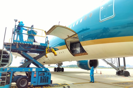 180.000 bộ kit xét nghiệm nhanh được vận chuyển bằng đường hàng không