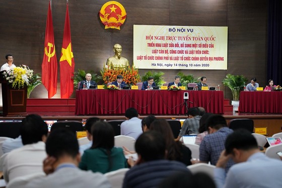 Bộ Nội vụ tổ chức Hội nghị trực tuyến toàn quốc triển khai luật pháp ảnh 1