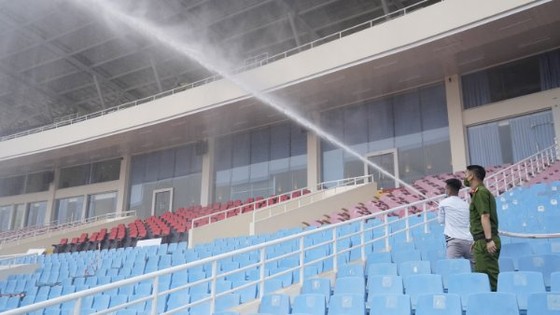 Kiểm tra phòng cháy trước trận chung kết bóng đá nam SEA Games 31 ảnh 1 Kiểm tra phòng cháy trước trận chung kết bóng đá nam SEA Games 31 ảnh 1