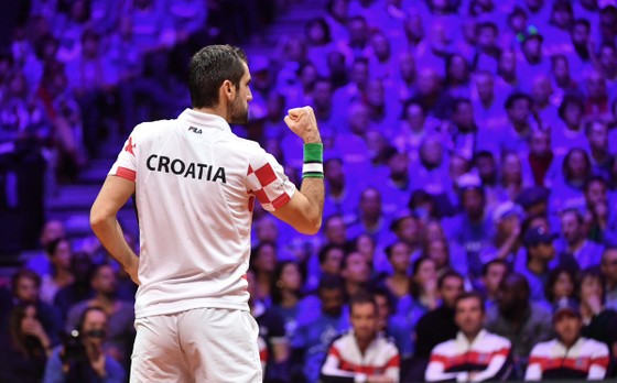 Cilic ăn mừng chiến thắng