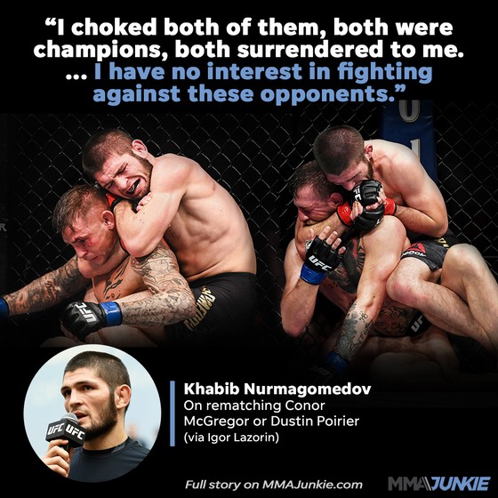 Khabib Nurmagomedov: Sẽ quay lại nhưng “chỉ vì tiền” - 100 triệu USD, sẽ cân nhắc cách hành xử với Conor McGregor ảnh 2 Khabib Nurmagomedov: Sẽ quay lại nhưng “chỉ vì tiền” - 100 triệu USD, sẽ cân nhắc cách hành xử với Conor McGregor ảnh 2