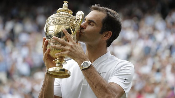 Roger Federer đã 8 lần đăng quang Wimbledon