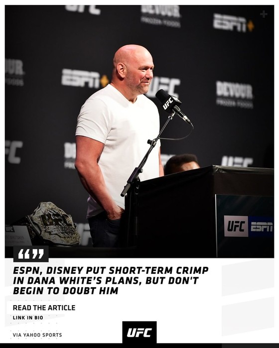 Dana White từng bị ESPN và Disney tuýt còi, nhưng lần này vẫn hy vọng tổ chức UFC 249 vào ngày 9-5